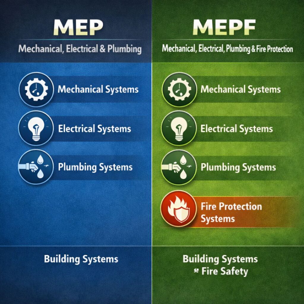 difference between MEP and MEPF