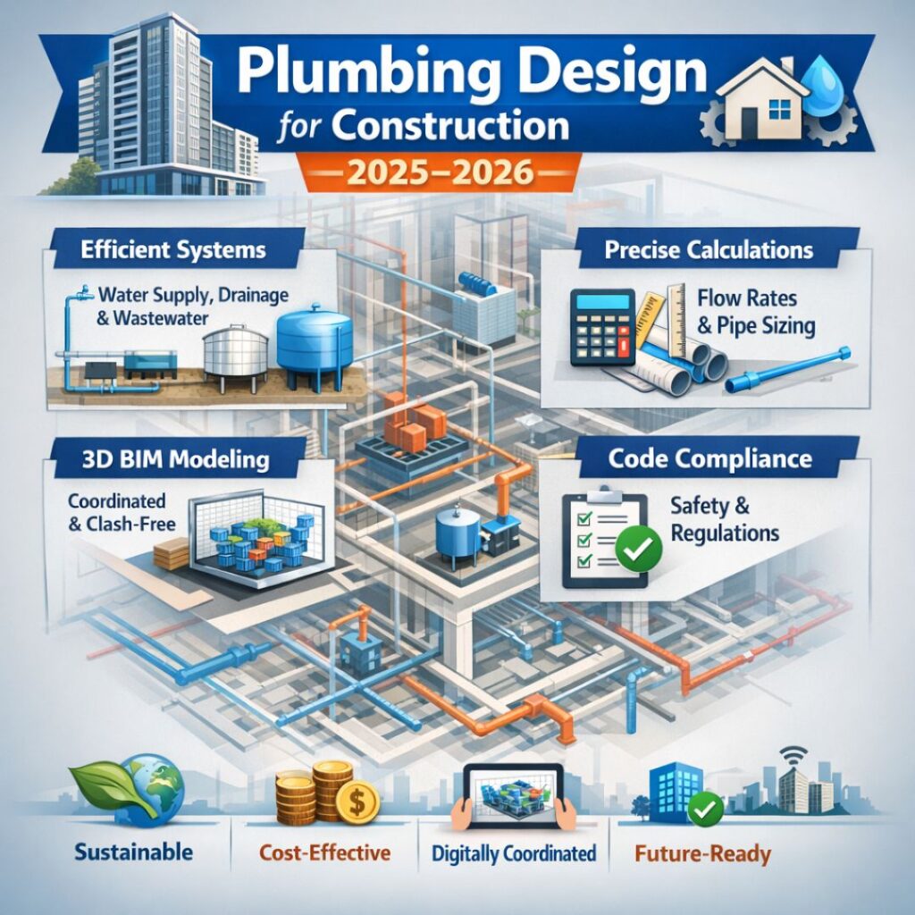 plumbing design for construction